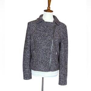 Ann Taylor tweed moto jacket Size Medium Tall / MT New with tag